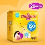 Embrace Sensitive Maxi Pads, Long, Trio Pack, 28-Pack