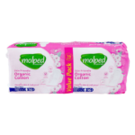 Molped Pure & Soft Maxi Thick Organic Cotton Pads Extra Long – 16 Pcs